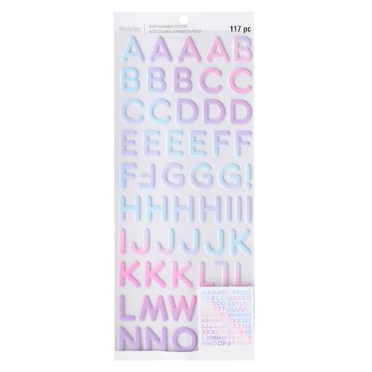 12 Packs: 117 ct. (1,404 total) Pink Iridescent Foil Alphabet Stickers by Recollections™